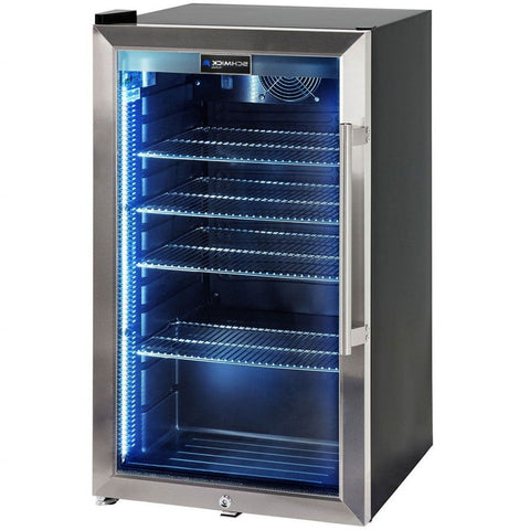 AAA Schmick Outdoor Triple Glazed Alfresco Bar Fridge With Led Strip Lights, Lock and LOW E Glass, indoor use also perfect! - Model HUS-SC88L-SS