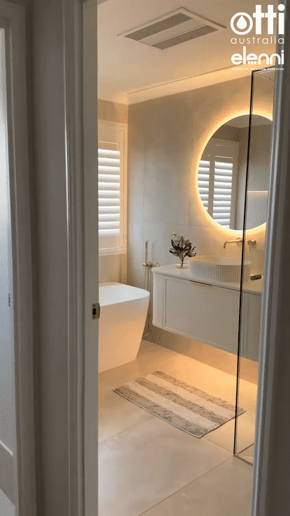 Lancaster Wall Hung Curve Vanity Satin White (All Size)