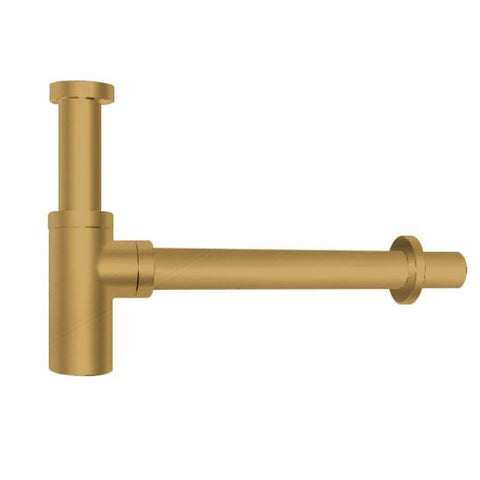 Brushed Yellow Gold Round Bottle Trap 32mm