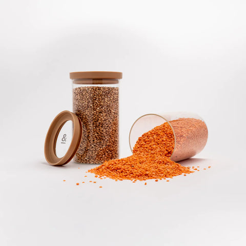 Wategos Round Glass Pantry Jars | Praline