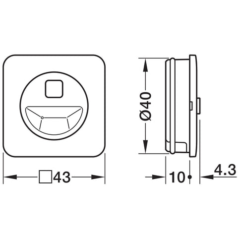 Häfele Connect Mesh motion detector Modular - 5 12V Area of Application: For controlling Häfele Connect Mesh components in a network Configuration: Programming of the motion detector and brightness sensor via app to acuate each node of the network.Modular