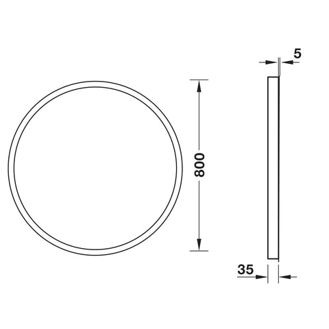 Häfele infinity Bathroom Mirror - Demister, illuminated, IP44 Area of Application: Bathroom Features: Integrated touch sensor on mirror surface, lighting recessed in glass, front light, demister to prevent fogging. Ready-made including driver and lighting