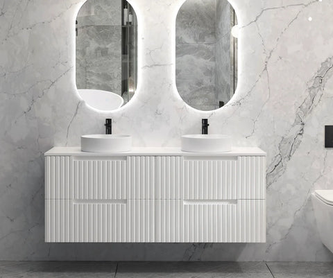 Vanity NOOSA Wall Hung 1500mm Matte White