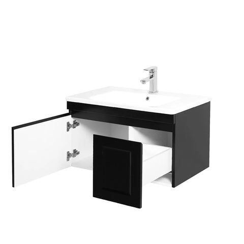 HAMPTON Mark II Wall Hung Vanity 600mm Satin Black