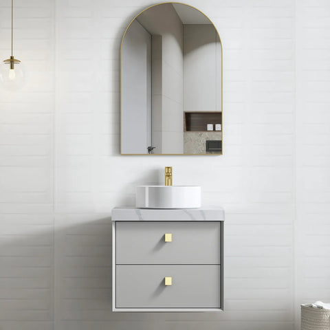 BOSTON Wall Hung Vanity 600mm Light Grey-Clearance