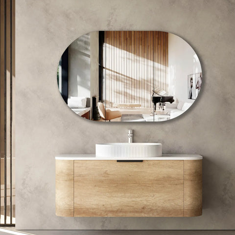 COOGEE Wall Hung Curve Vanity Natural Oak (All Sizes)