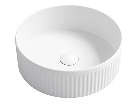 OXFORD Matte White Basin (Round: 395x395x125)