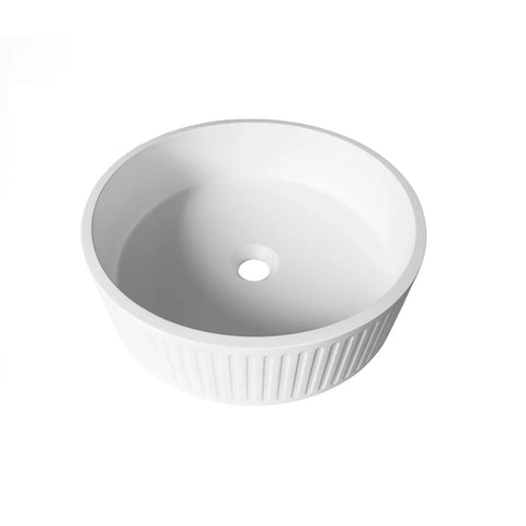 HUDSON Concrete White Basin (Round: 400x400x120)