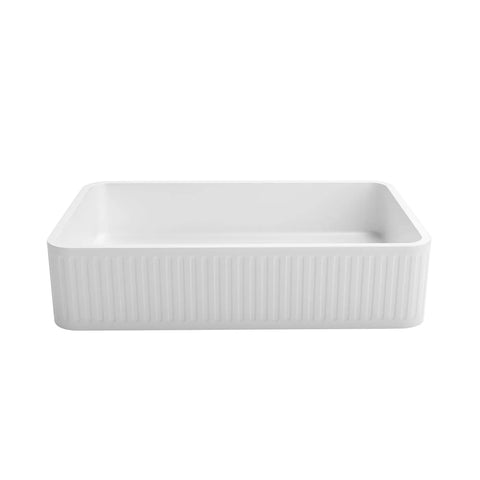 HUDSON Square Concrete White Basin (Rectangle: 520x320x120)