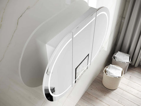 LED COOGEE Shaving Cabinet 1800mm Matte White