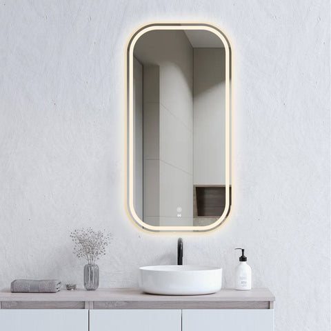 NEWPORT LED Soft Square Frameless Mirror 900x450mm