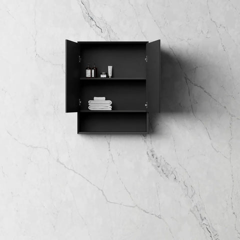 MARLO Mirror Shaving Cabinet 600mm Matte Black