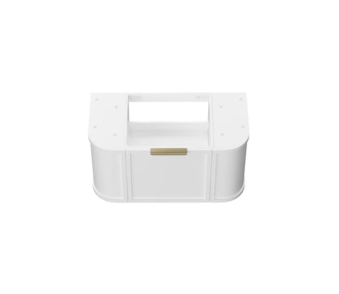 Lancaster Wall Hung Curve Vanity Satin White (All Size)