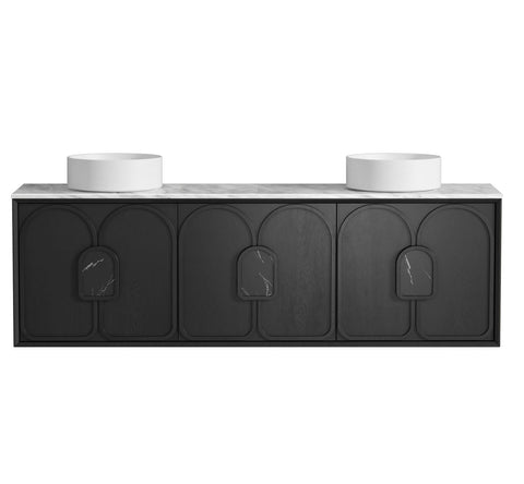 BALMORAL Mark II Wall Hung Vanity Black Oak (All Sizes)