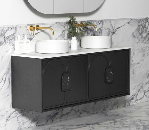 BALMORAL Mark II Wall Hung Vanity Black Oak (All Sizes)