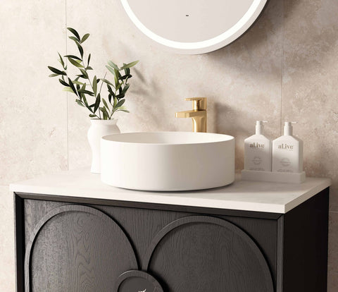 BALMORAL Mark II Wall Hung Vanity Black Oak (All Sizes)