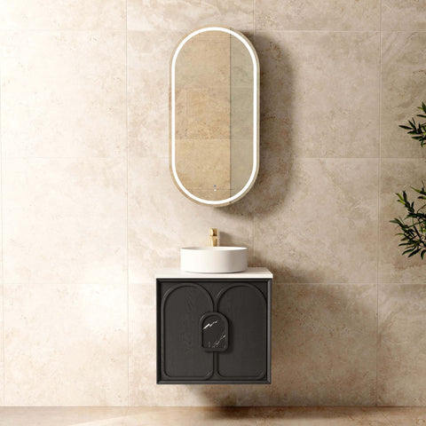 BALMORAL Mark II Wall Hung Vanity Black Oak (All Sizes)
