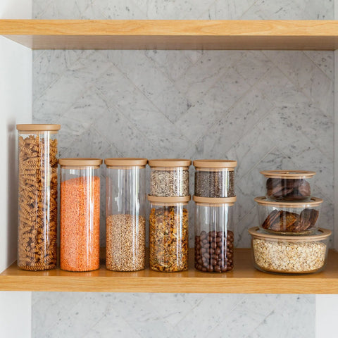 Wategos Round Glass Pantry Jars | Praline