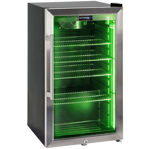 AAA Schmick Outdoor Triple Glazed Alfresco Bar Fridge With Led Strip Lights, Lock and LOW E Glass, indoor use also perfect! - Model HUS-SC88-SS