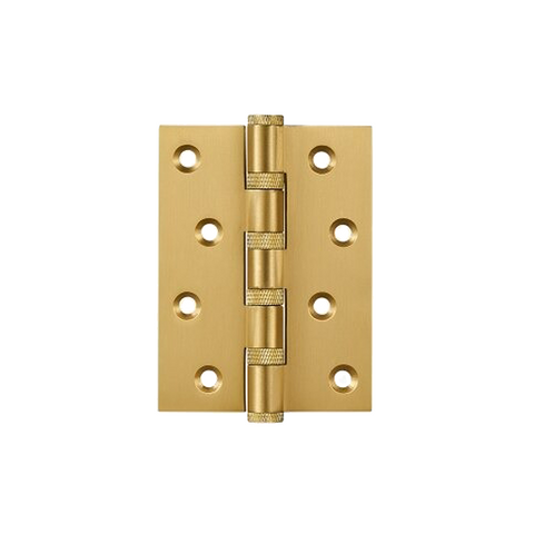 Cross-Knurled Solid Brass Butt Hinge | Gold
