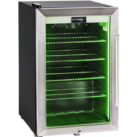 AAA Schmick Tropical Triple Glazed Outdoor Alfresco Glass Door Bar Fridge 70 Litre - Model HUS-SC70L-SS