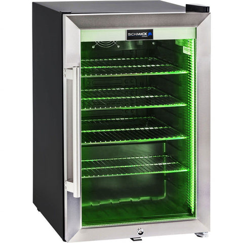 AAA Schmick Tropical Triple Glazed Outdoor Glass Bar Fridge 70 Litre - Model HUS-SC70-SS