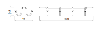 Hanging Rack – 8 Hooks Under-Shelf Organiser