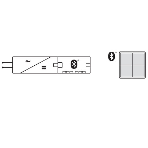 Häfele Connect Mesh push button, wall mounted Area of Application: For controlling components on the 6-way distributor, Häfele Connect Mesh (all functions are accessible by pressing or holding a button) Function: Easy, direct pairing with a 6-way distribu