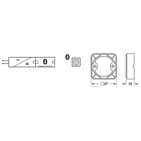 Häfele Connect Mesh furniture switch Area of Application: The Connect Mesh furniture switch is able to control one scene/group by the middle button. Left and right will be used for colour changes (MW or RGB) and up and down for dimming.The complete set is