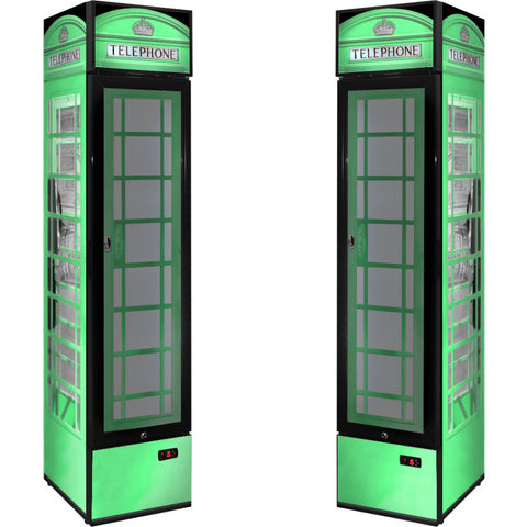 Branded Skinny Upright Bar Fridge With Telephone Box Design - Model SS-P160FA-TB