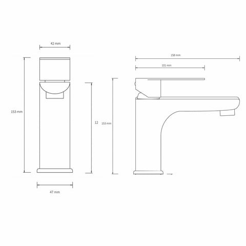 Basin Mixer Matt Black