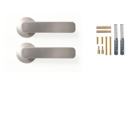 Momo Aspen Dummy Lever Door Handle Set Dull Brushed Nickel