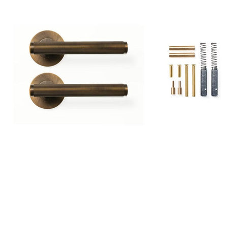 Momo Bellevue Lined Dummy Lever Door Handle Set Bronze