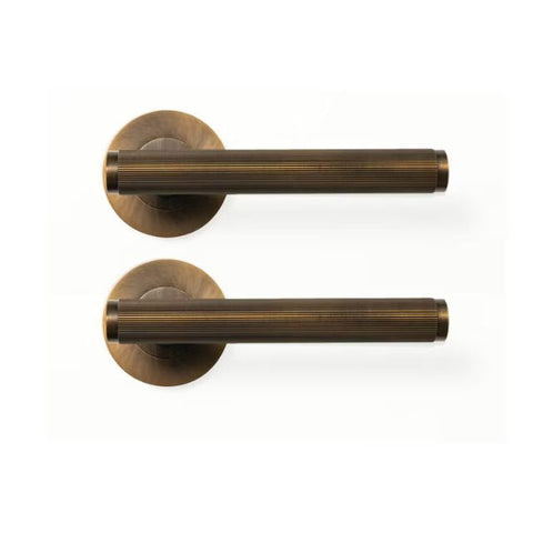 Momo Bellevue Lined Dummy Lever Door Handle Set Bronze