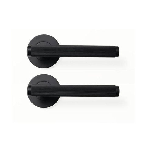 Momo Bellevue Lined Dummy Lever Door Handle Set Matte Black