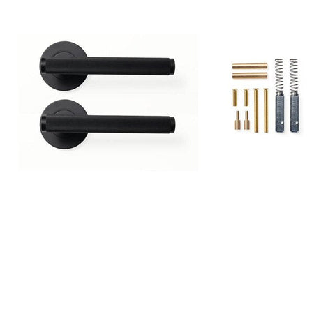 Momo Bellevue Lined Dummy Lever Door Handle Set Matte Black