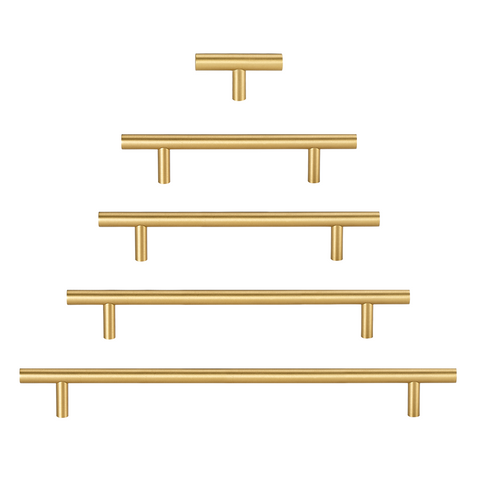 Nova Solid Brass Handle | Satin Brass