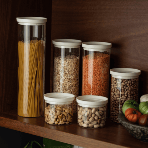 Wategos Round Glass Pantry Storage Jars