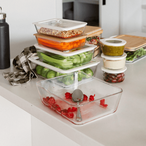 Glass Food Containers | Rectangle Mixed 3pk