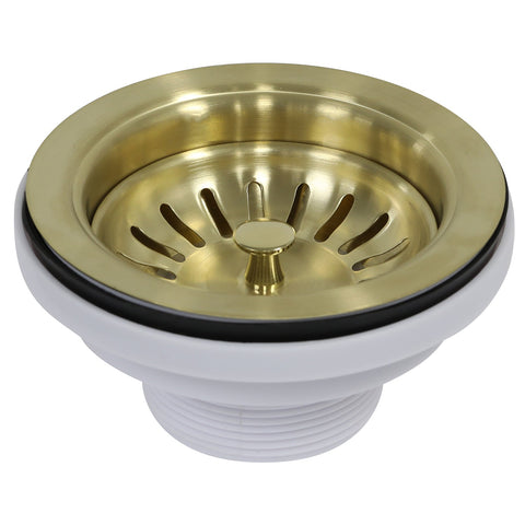 Universal Coloured Waste Features: Highly durable 304 stainless steel construction.Easy to clean lift-out design.Physical Vapour Deposition (PVD) coating toprovide a more corosion-resistant finish whileremaining environmentally friendly. Finish: GoldBlack