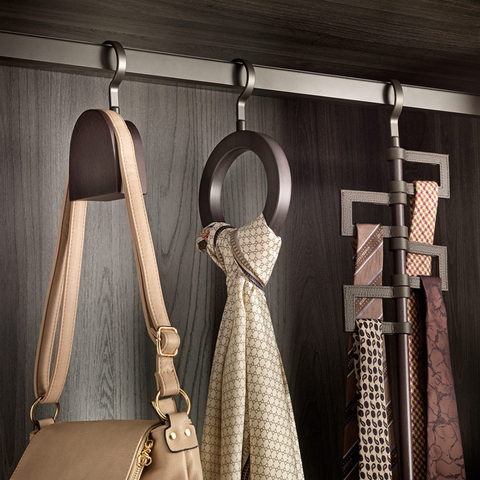 Night Scarf Hanger Wenge/Grey Material: 150mm x 245mm Finish: Wenge/grey NOTE: Available 4-6 weeks from order placement. Hafele