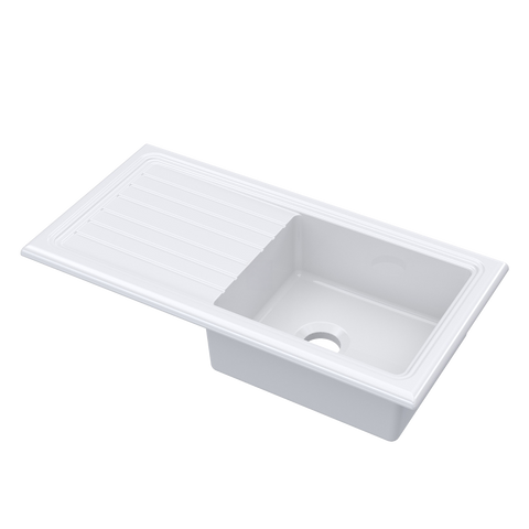 Counter Top Sink with 90mm Basket Waste