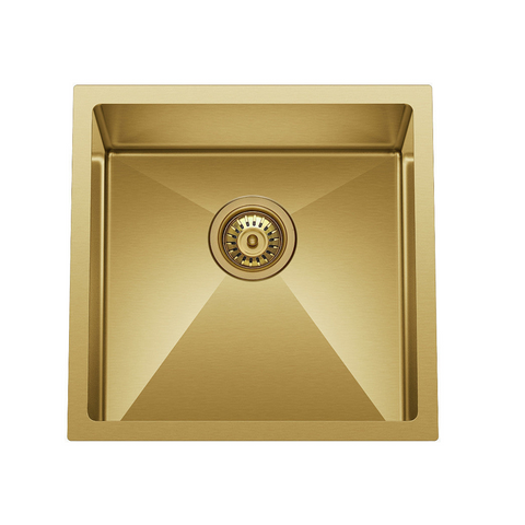 Sink Single Bowl Brushed Brass 450mm