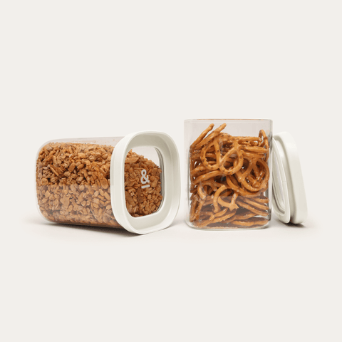 Newrybar Square Glass Pantry Jars | 2pk