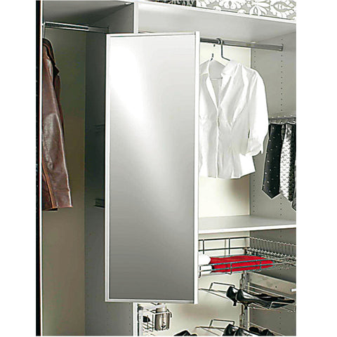 Extending Pivot Mirror - 500mm height Material: Aluminium Finish: Anthracite Dimension (HxWxD): 500 x 160 x38mm Extension length: 350mm Hafele