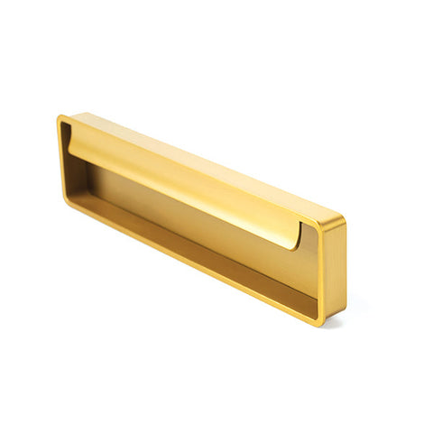 Fold Flush Pull Handle 128mm Brushed Gold