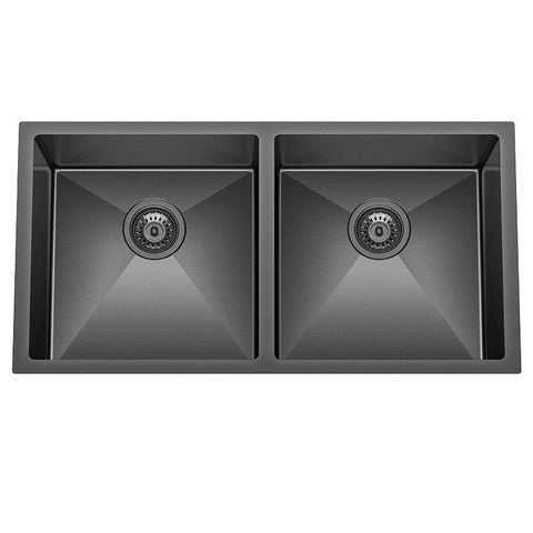 Sink Double Bowl Gun Metal 875mm