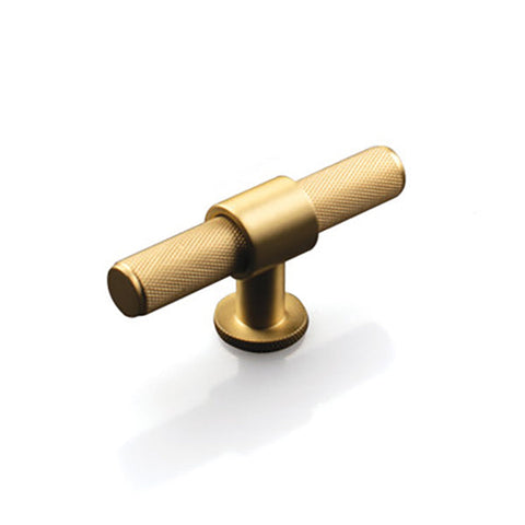 Belgravia T Knob 82mm Brushed Satin Brass
