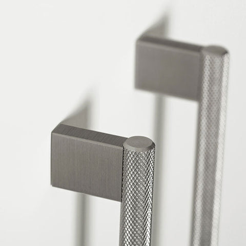 Graf Knurled D Handle Dull Brushed Nickel