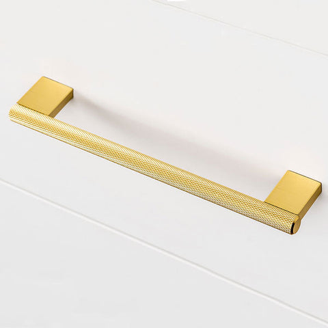 Graf Knurled D Handle Brushed Dark Brass